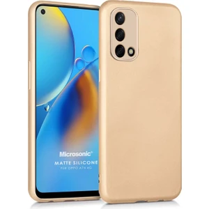 Matte Silicone Oppo A74 4g Kılıf Gold