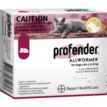Bayer Profender 5 Ve 8 Kg Buyuk Kediler Icin Tek Uygulama Ic Fiyati