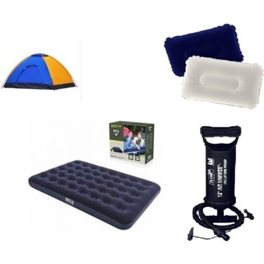 bestway kamp cadiri seti 6 kisilik cadir sisme yatak fiyati