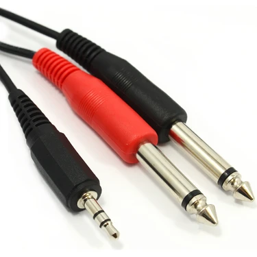YKA 3.5 mm Stereo To 2x6.3 mm Mono Kablo 3