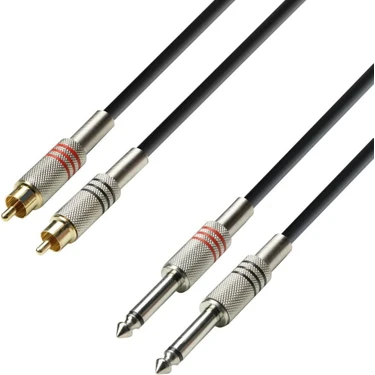 YKA 2 Rca Erkek 2x6.3 mm Mono Kablo 2