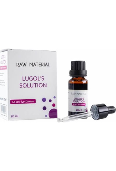 Raw Material Lugol's Solution İyot %5 Damla 20 ml