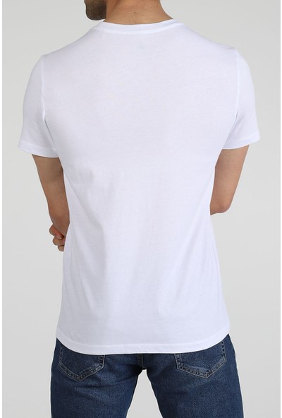 Adam Boxes Erkek Bisiklet Yaka T-Shirt Neo-Premier Beyaz