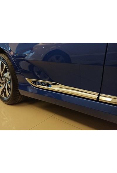 OLED Garaj Honda Civic Fc5 Fk7 Yan Kapı Çıtası Yazılı Nikelajı 2016-2020