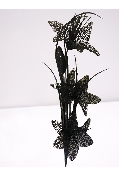 Green House Özel Desen Yapay Çiçek Siyah 110 cm