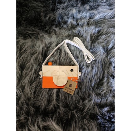 Ahşap Fotoğraf Makinesi - Turuncu