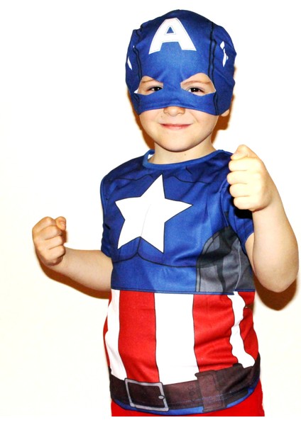 Captain America Yazlık T-Shirt 7-9 Yaş