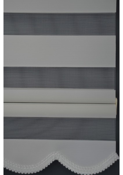 Zebra Stor Perde Ba-02 Beyaz Renk Etekli Bambu 260 x 200 cm