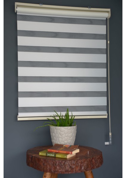 Zebra Stor Perde Ba-02 Beyaz Renk Eteksiz Bambu 210 x 200 cm