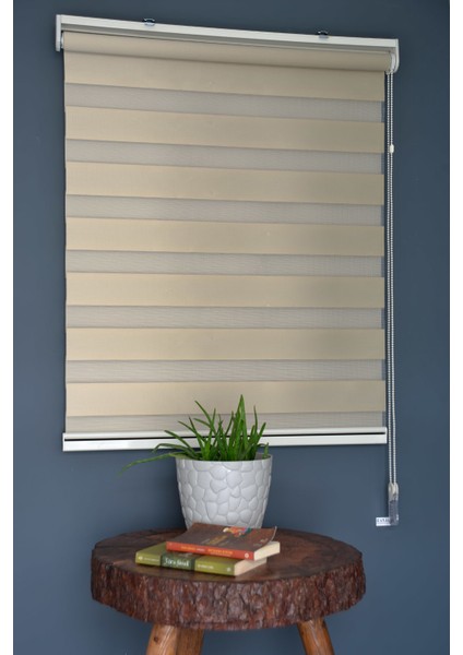 Zebra Stor Perde Ba-11 Karamel Renk Eteksiz Bambu 90 x 200 cm