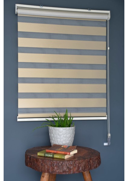 Zebra Stor Perde Ba-11 Karamel Renk Eteksiz Bambu 120 x 260 cm