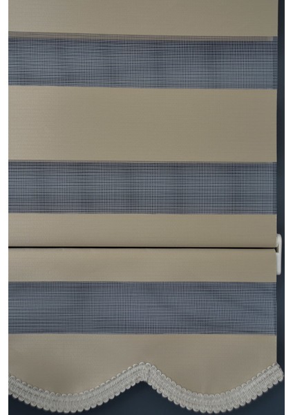 Zebra Stor Perde Ba-11 Karamel Renk Etekli Bambu 80 x 200 cm