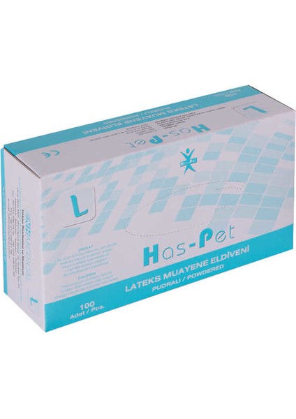 Pudralı Lateks Eldiven (Large) 100'LÜ x 20 Paket-1 Koli