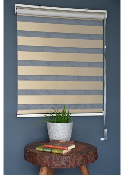 Zebra Stor Perde Ba-11 Karamel Renk Eteksiz Bambu 240 x 260 cm