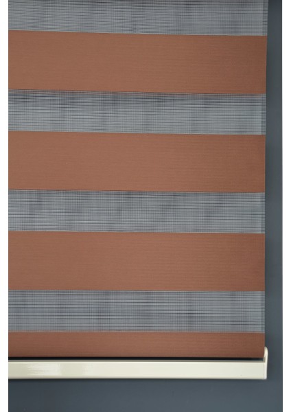 Zebra Stor Perde Ba-13 Kahverengi Renk Eteksiz Bambu 100 x 200 cm