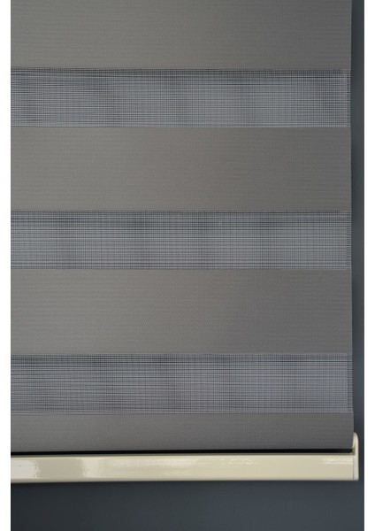 Zebra Stor Perde Ba-19 Antrasit Renk Eteksiz Bambu 200 x 260 cm