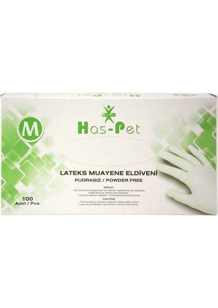 Pudrasız Lateks Eldiven (Medium) 100'LÜ x 20 Paket-1 Koli