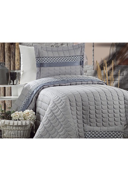 Colors Micro Tek Kişilik Yatak Örtüsü Gri