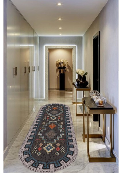 Cappio North Desenli Oval Halı (Makine'de Yıkanabilir)