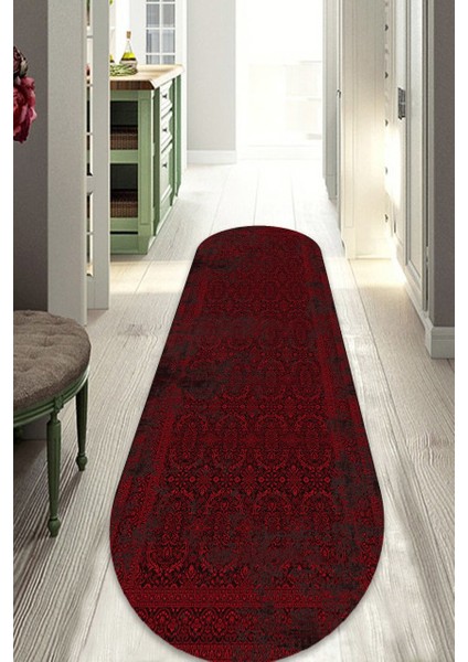 Cappio Vintage Kırmızı Oval Halı (Makine'de Yıkanabilir)