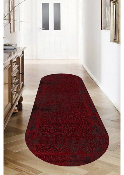 Cappio Vintage Kırmızı Oval Halı (Makine'de Yıkanabilir)