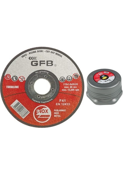 50 Adet Inox Kesici Taş 180X1.6X22.23MM