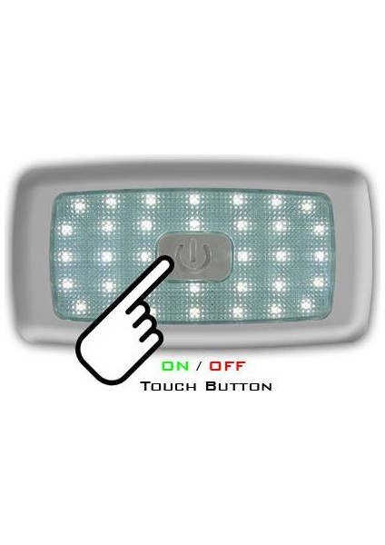 Dokunmatik LED Tavan Lambası 12V ( Beyaz Işık )