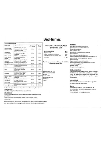 Bio Humic Leonardit Kaynaklı Humik Asit 20 Lt modelleri