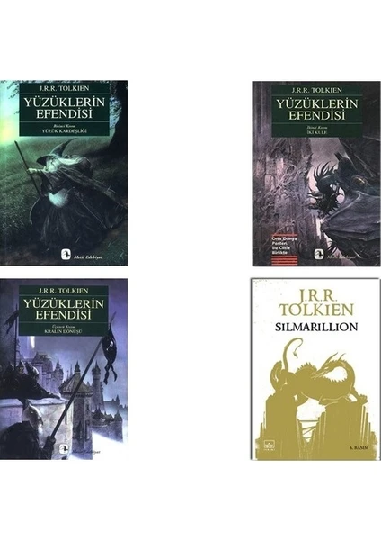 Yüzüklerin Efendisi: Yüzük Kardeşliği - İki Kule - Kralın Dönüşü + Silmarillion - J. R. R. Tolkien