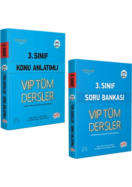 Editör Yayınları 3. Sınıf Tüm Dersler Konu Anlatımlı ve Soru Bankası Seti