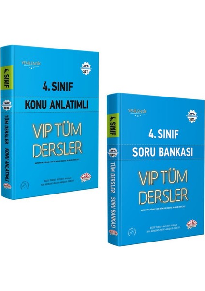 4. Sınıf Tüm Dersler Konu Anlatımlı ve Soru Bankası Seti