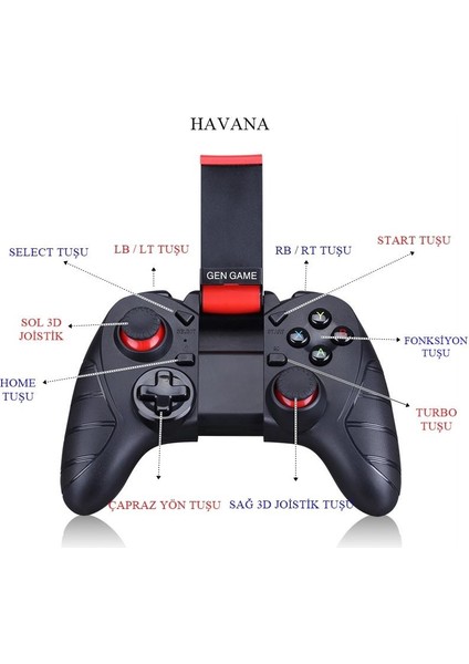 New S7 Yeni Nesil Wireless Kablosuz Oyun Kolu Bluetooth Joystick Gamepad