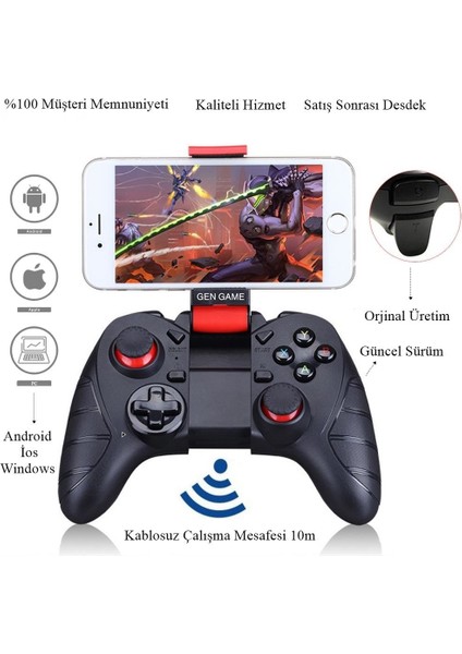 New S7 Yeni Nesil Wireless Kablosuz Oyun Kolu Bluetooth Joystick Gamepad