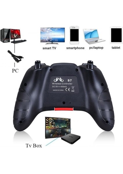 New S7 Yeni Nesil Wireless Kablosuz Oyun Kolu Bluetooth Joystick Gamepad