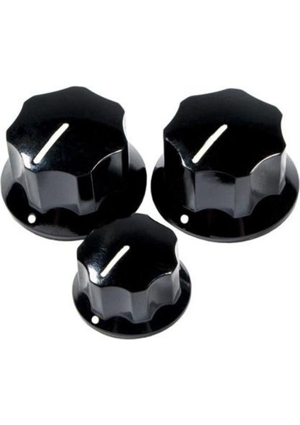 Pure Vint. \'60S Jazz Bass Knobs Blk