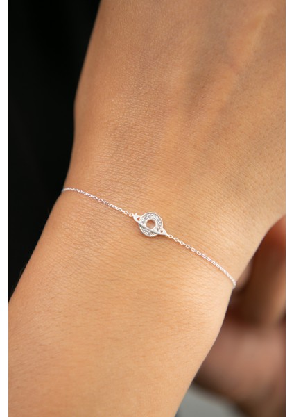 Kadın Gezegen Model 925 Ayar Gümüş Bileklik