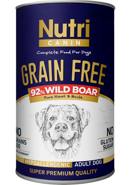 Domuz Etli %92 Tahılsız 400GR Adult Nutri Canin Yaş Köpek Ma