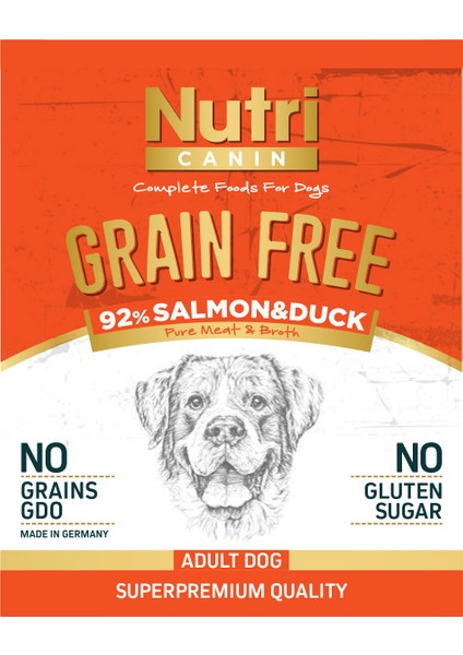 Somon&ördek %92 Tahılsız 400GR Adult Nutri Canin Yaş Köpek