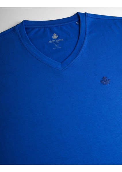 Erkek V Yaka T-Shirt Neo-Alpes Saks Mavisi fiyatları