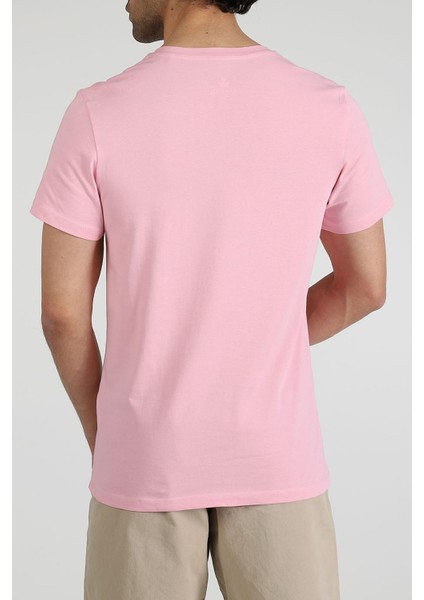 Erkek V Yaka T-Shirt Neo-Alpes Pembe