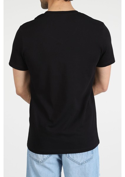 Erkek V Yaka T-Shirt Neo-Alpes Siyah fırsatları