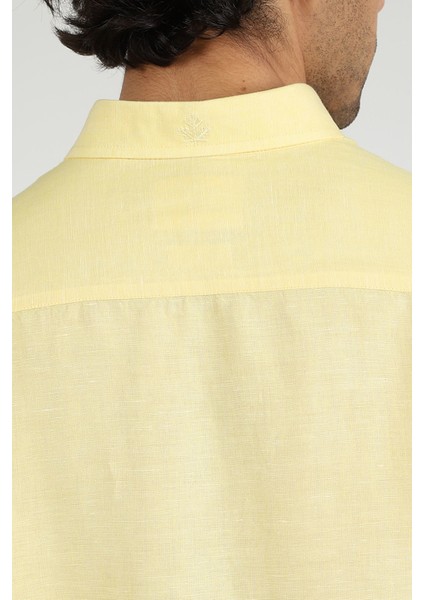 Slim Fit Düğmeli Yaka Gömlek Neo-Epherest Açık Sarı fırsatları