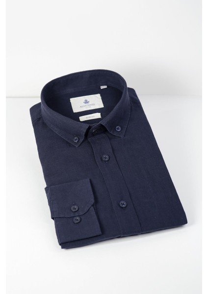 Slim Fit Düğmeli Yaka Gömlek Neo-Epherest Lacivert indirimleri
