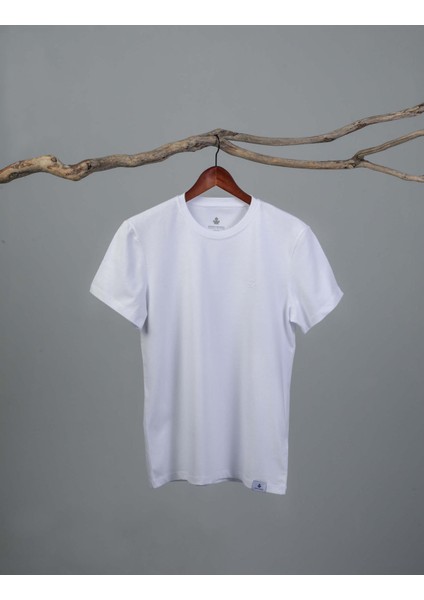 Erkek Bisiklet Yaka T-Shirt Neo-Premier Beyaz