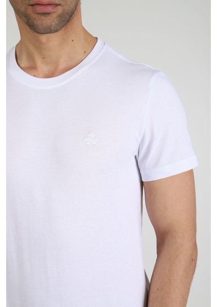 Erkek Bisiklet Yaka T-Shirt Neo-Premier Beyaz indirimleri