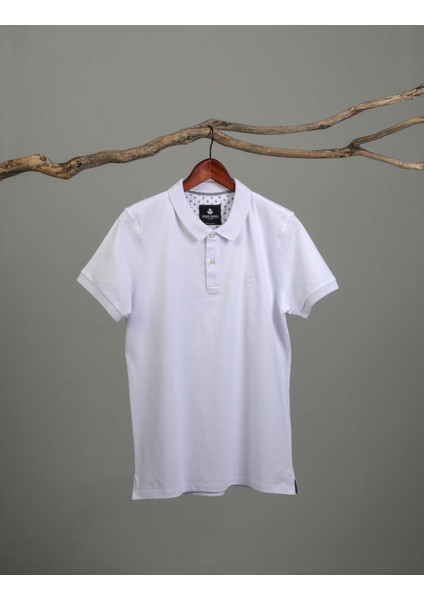 Erkek Polo Yaka T-Shirt Neo-Tune Beyaz