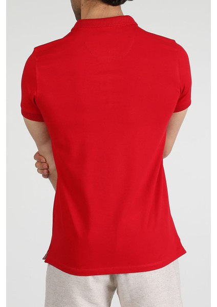 Erkek Polo Yaka T-Shirt Neo-Tune Kırmızı fırsatları
