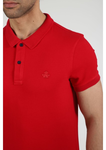 Erkek Polo Yaka T-Shirt Neo-Tune Kırmızı indirimleri