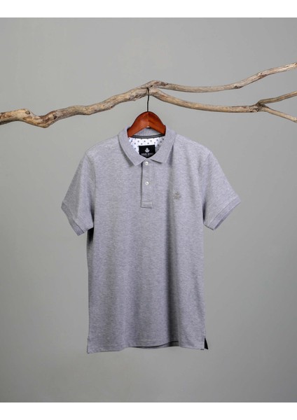 Erkek Polo Yaka T-Shirt Neo-Tune Gri