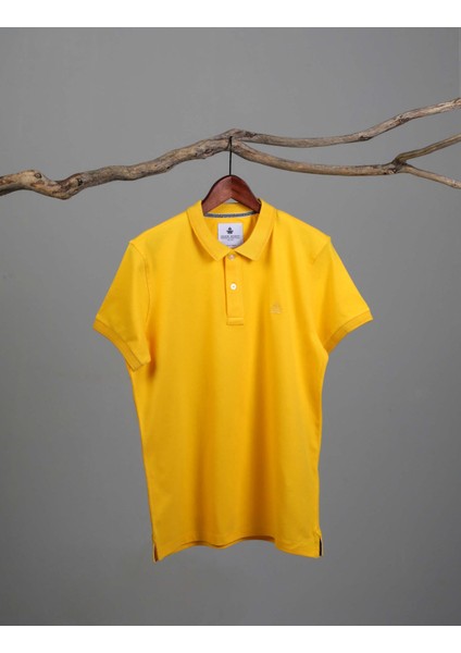 Erkek Polo Yaka T-Shirt Neo-Essential Sarı
